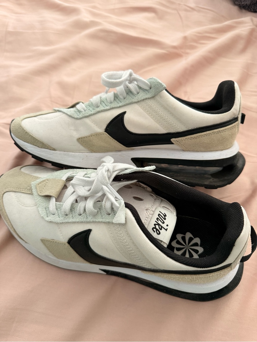 Nike White, Beige & Black Sneakers - Picture 1 of 5